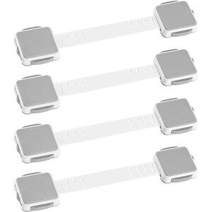 Child Safety Strap Locks (4 Pack)  Double Lock Structure, 3M Adhesive No Drillin